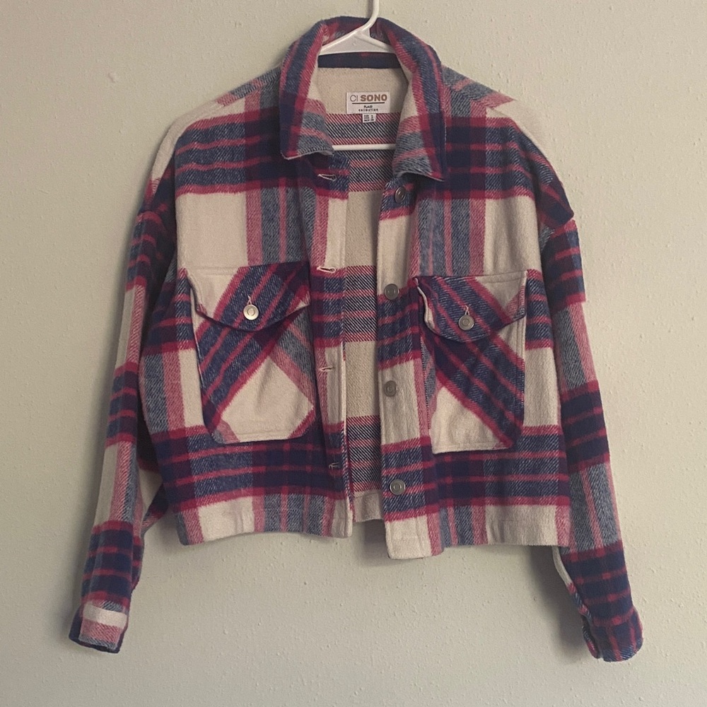 Ci Sono Plaid Jacket